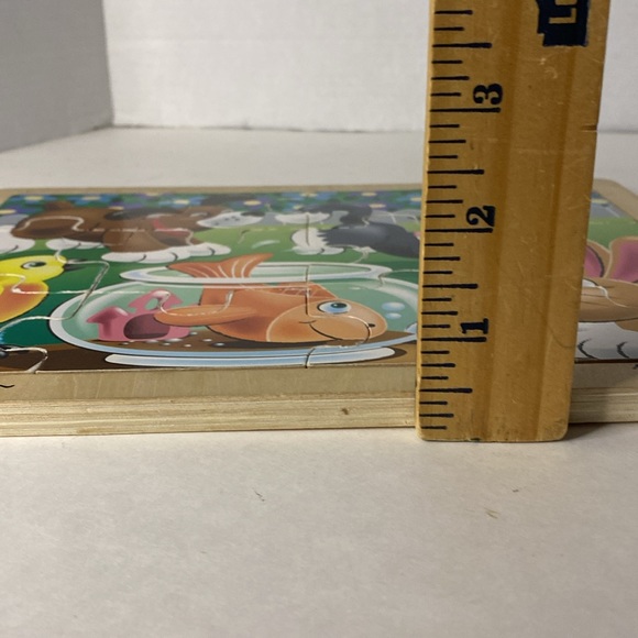 Melissa & Doug 12 piece wooden puzzle for ages 3 and up. Playful Pets - Picture 7 of 7